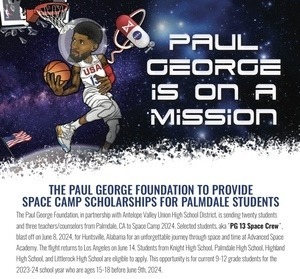 The Paul George Foundation Space Camp Scholarship Flyer